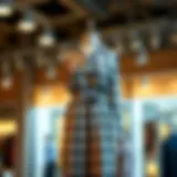 An Elegant Display of Plaid Jumpsuit Fashion Elegant plaid jumpsuit displayed on a mannequin