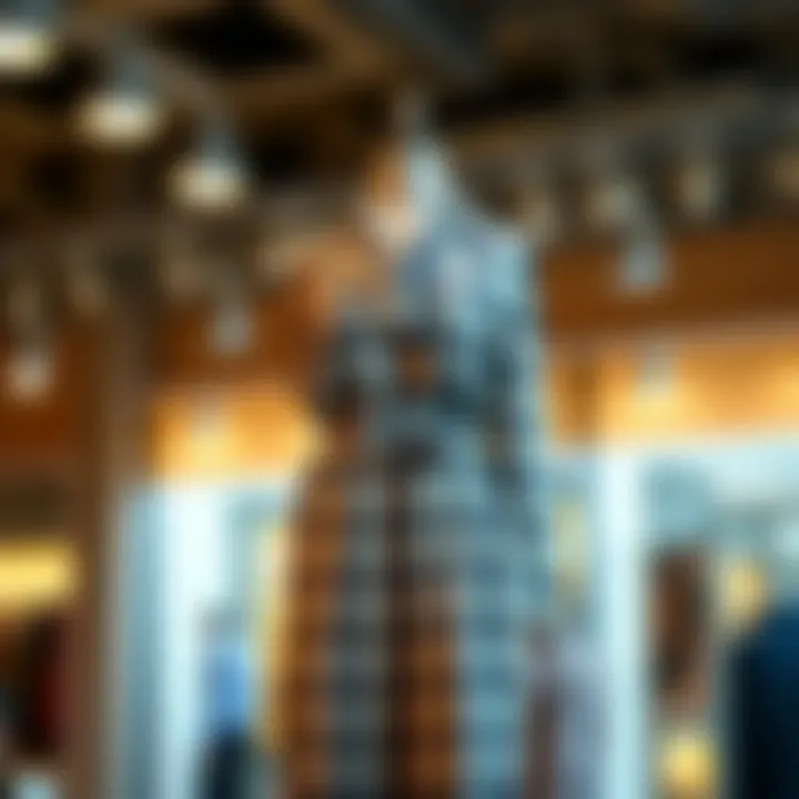 An Elegant Display of Plaid Jumpsuit Fashion Elegant plaid jumpsuit displayed on a mannequin