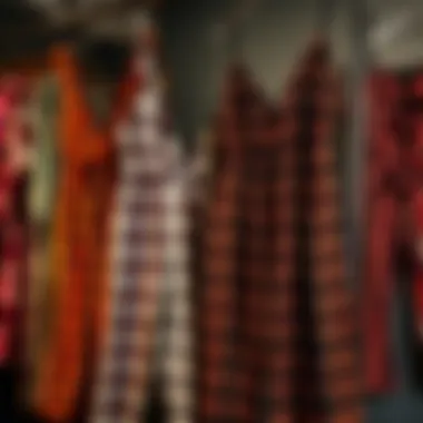 Diverse Styles of Plaid Jumpsuits Showcased A variety of plaid jumpsuits on display showcasing different styles