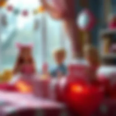 A nostalgic scene illustrating childhood memories associated with Barbie