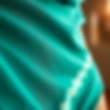 Close-up of eco-friendly fabric used in swimwear