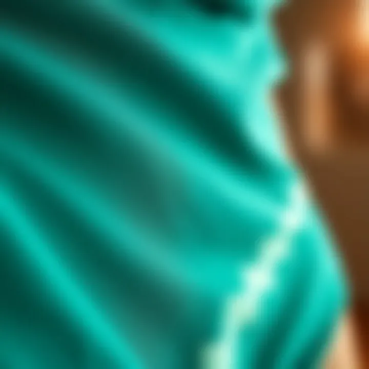 Close-up of eco-friendly fabric used in swimwear