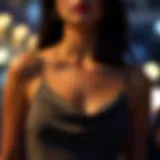 Elegant cowl neck design showcasing draping