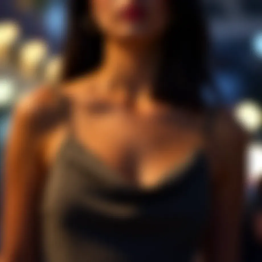 Elegant cowl neck design showcasing draping