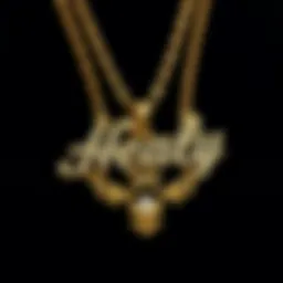 Elegant double layer name necklace highlighting intricate design details