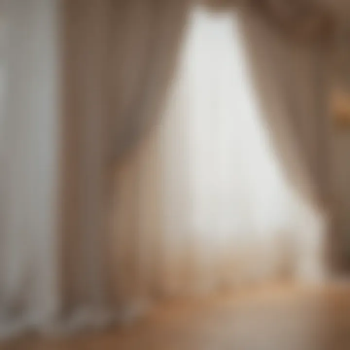 Elegant sheer curtain backdrop at a wedding ceremony