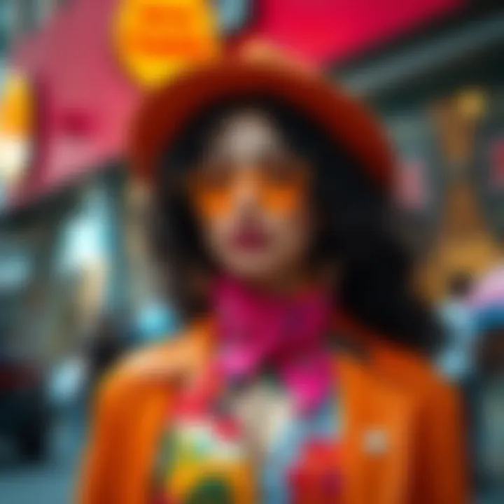 Vibrant fashion choices reflecting modern trends