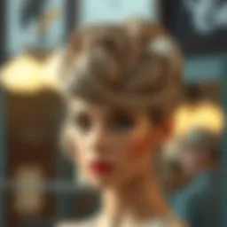 Elegant wiglet hair topper showcasing intricate design and texture