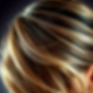 Close-up view of wiglet hair topper demonstrating its natural blending with existing hair