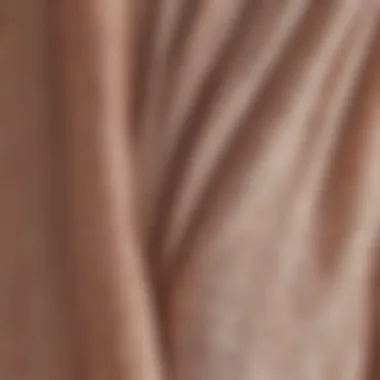 Close-up of fabric texture highlighting the materials used in garter slip dresses