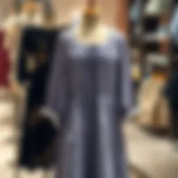 Fashionable hem smock dress on display