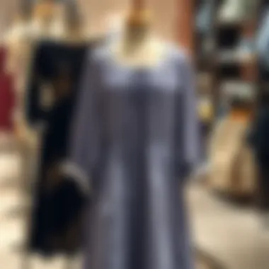 Fashionable hem smock dress on display