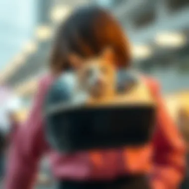 Chic cat carrier with sleek design