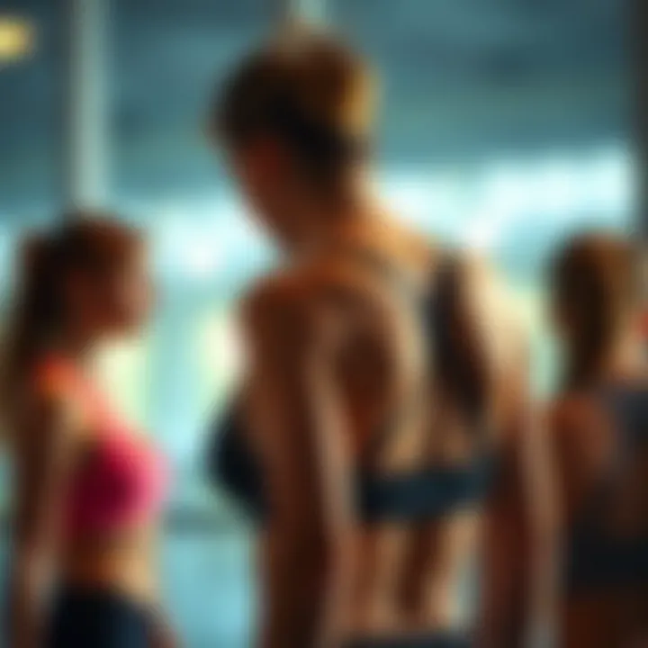 Diverse range of criss cross back sports bras suitable for various body types