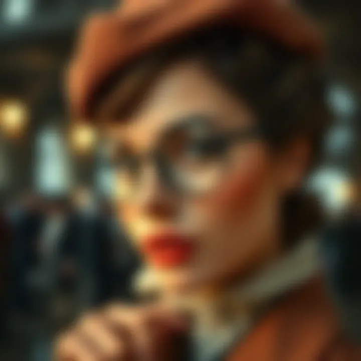 Historical Depictions of Monocles Vintage artwork featuring women using monocles