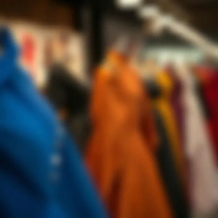 Variety of fabric options for bat wing dresses displayed creatively