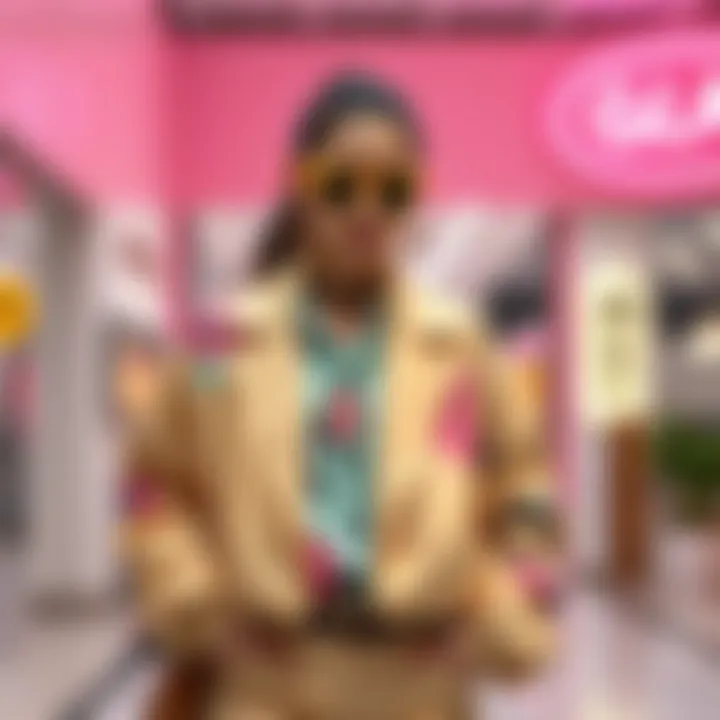 Trendy Pastel Fashion Outfit Fashionable outfit featuring pastel acrylic designs in a trendy setting.