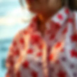 Intricate design details of a plus size star shirt