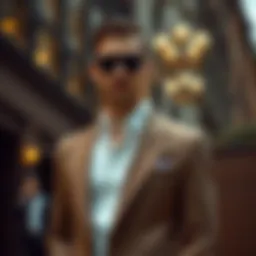 Elegant tailored blazer showcasing fine fabric quality