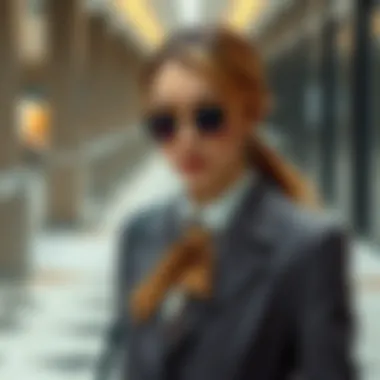 Sophisticated Elegance in Professional Attire Stylish luxury work outfit with attention to detail