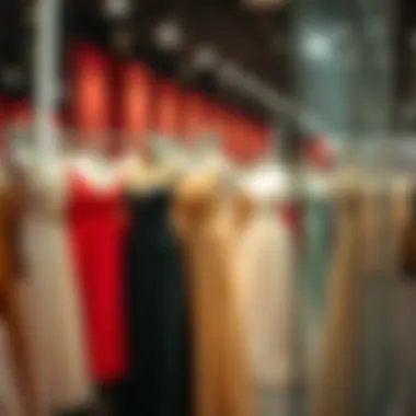 Fashion Boutique Display of Elegant Dresses A stunning collection of elegant dresses displayed in a fashion boutique