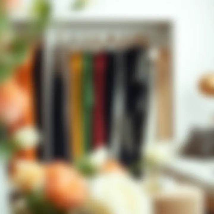 Curated Wardrobe of Elegant Dress Styles A well-curated wardrobe featuring various elegant dress styles