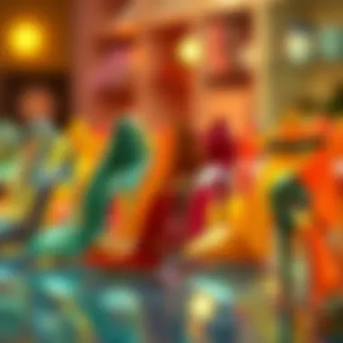 Showcase of various plastic heel styles