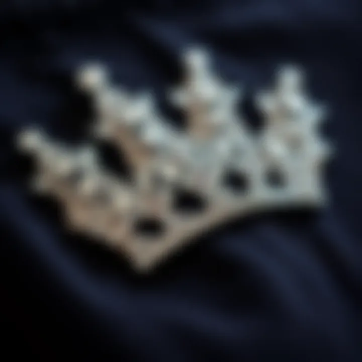 Application Technique of Rhinestone Crown Iron-On Close-up of rhinestone crown iron-on application technique on fabric