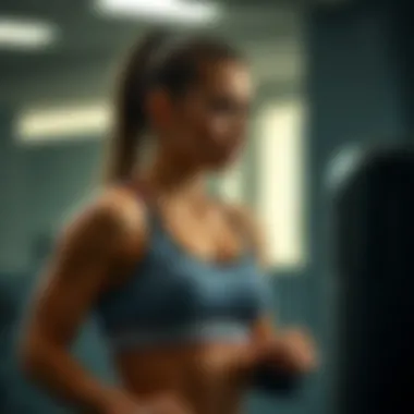 Fashion Meets Function in Fitness A fitness enthusiast wearing a stylish workout faja during a training session.