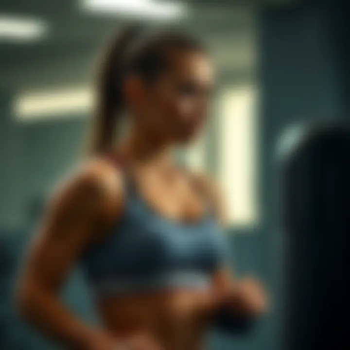 Fashion Meets Function in Fitness A fitness enthusiast wearing a stylish workout faja during a training session.