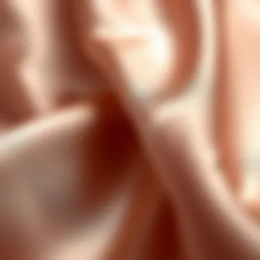 Close-up of satin fabric texture highlighting its sheen