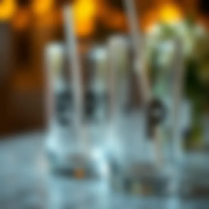 Close-up of personalization techniques on tumblers