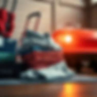 Diverse materials used in travel box construction.