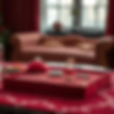 Luxurious velvet tray showcasing jewelry pieces