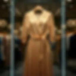 Elegant surplice front dress on display