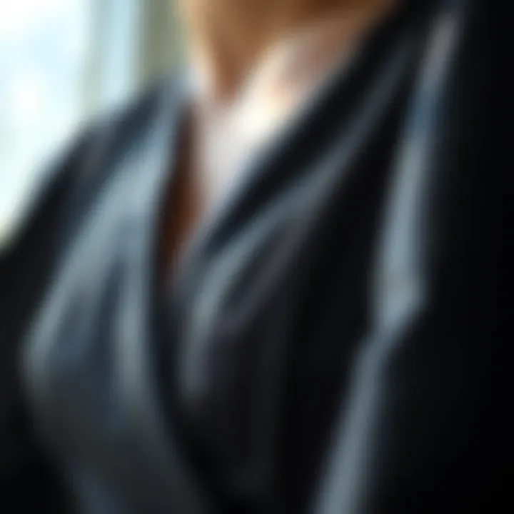 Fabric Detail of Surplice Front Dress Close-up of surplice front dress fabric