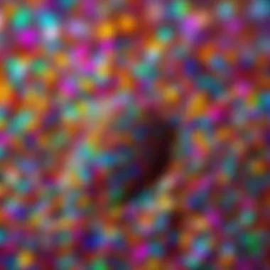 Vibrant Glitter Flakes for Nail Art A close-up view of vibrant glitter flakes in various colors