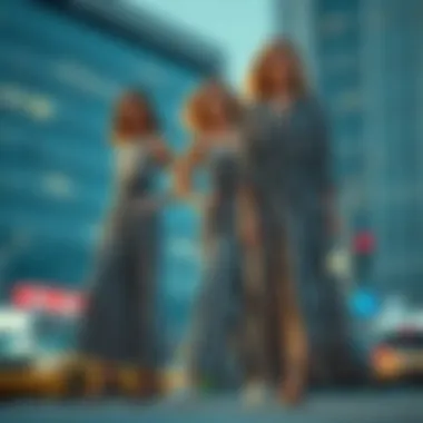 Fashionable outfit combinations featuring striped dresses