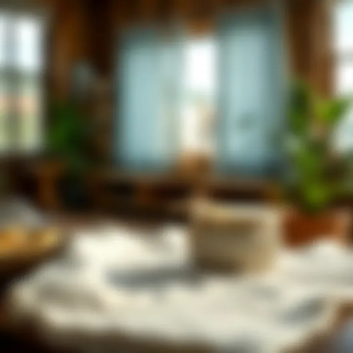 Sustainable Crafting with Light Blue Cheesecloth Sustainable crafting project using light blue cheesecloth in home decor