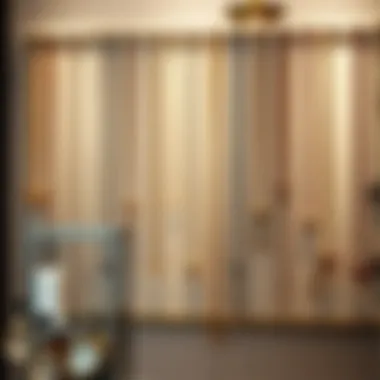 Elegant necklace hanger wall showcasing a variety of jewelry