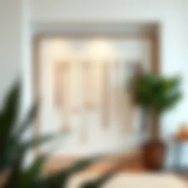 Minimalist necklace hanger wall design in a modern setting