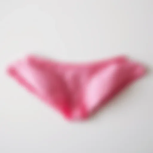 Elegant pink seamless shape thong on a minimalistic background
