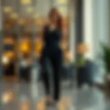 Elegant plus size jumpsuit for office settings