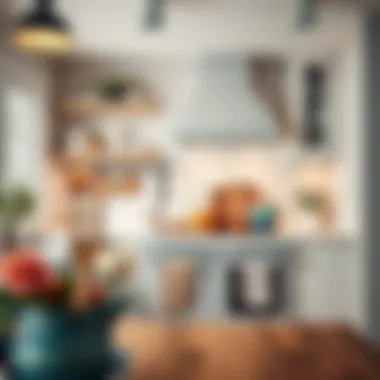 Stylish kitchen adorned with polka dot decor