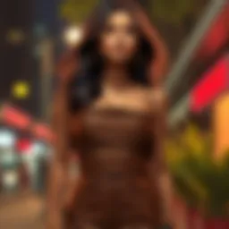 Chic chocolate brown tube top styled for a night out