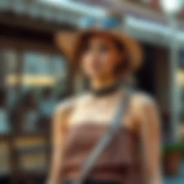 Layered Chocolate Brown Tube Top with Summer Accessories Layered chocolate brown tube top with summer accessories