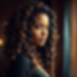 Luxurious curls cascading down elegantly