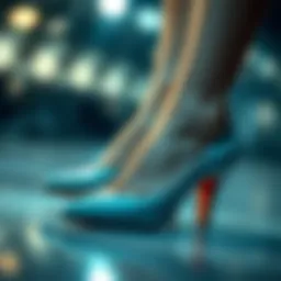 Elegant thick heel closed toe shoe design