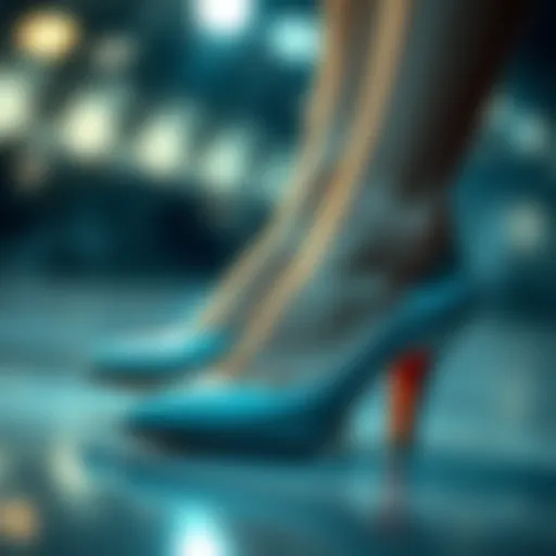 Elegant thick heel closed toe shoe design