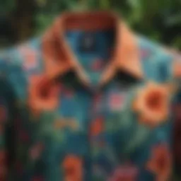 Tropical shirt with vibrant colors and patterns
